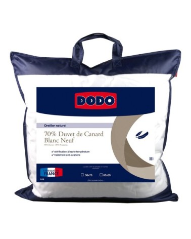 Oreiller naturel 70% duvet de Canard 50x75 cm - DODO