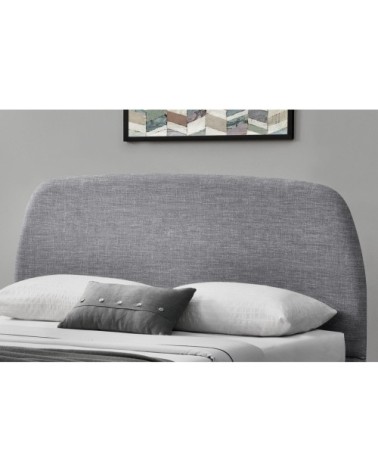 Cadre de lit 160 x 200 cm x 200 cm en tissu gris clair