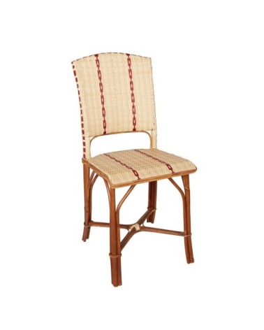 Chaise en rotin et résine beige foncé