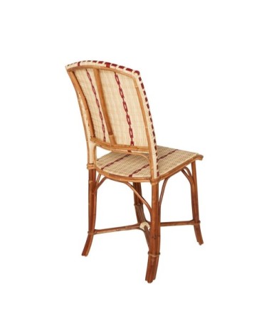 Chaise en rotin et résine beige foncé