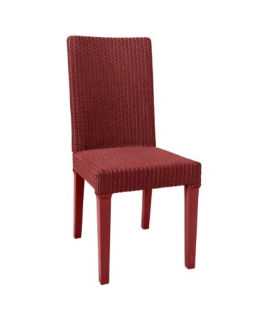 Chaise en Lloyd Loom rouge