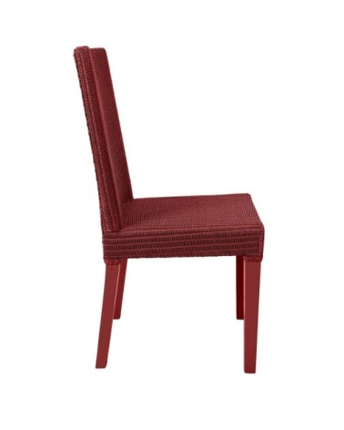 Chaise en Lloyd Loom rouge