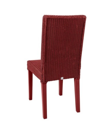Chaise en Lloyd Loom rouge