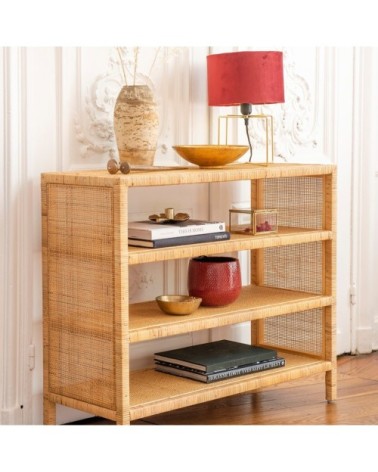Etagère en cannage de rotin MM beige foncé