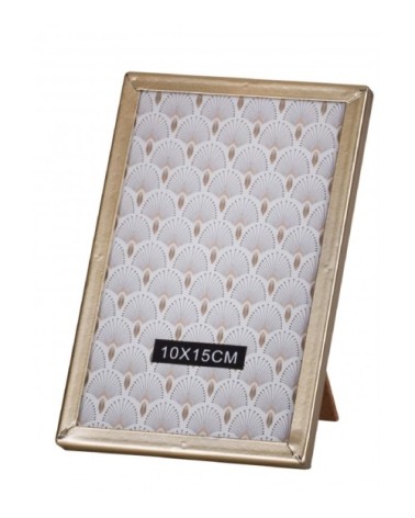 Cadre photo à poser en verre et métal doré 10x15