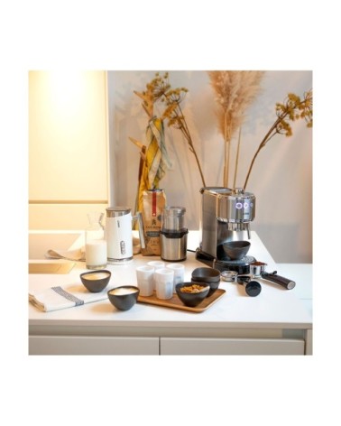 Mousseur à lait en acier inoxydable blanc