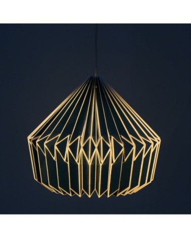 Suspension en papier origami bleu indigo