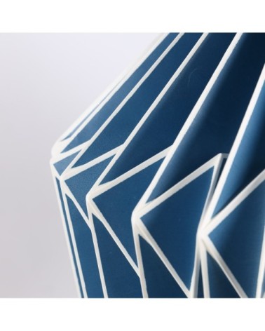 Suspension en papier origami bleu indigo