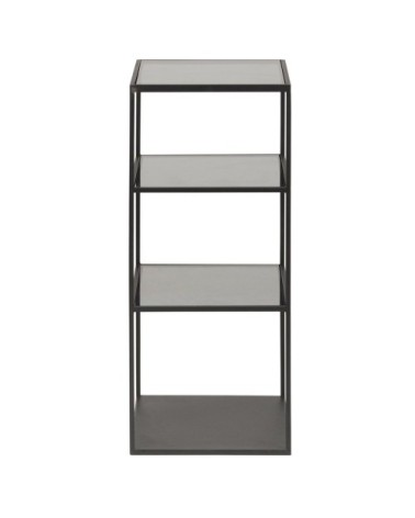 Etagère en métal noir avec 3 étagère en verre trempé