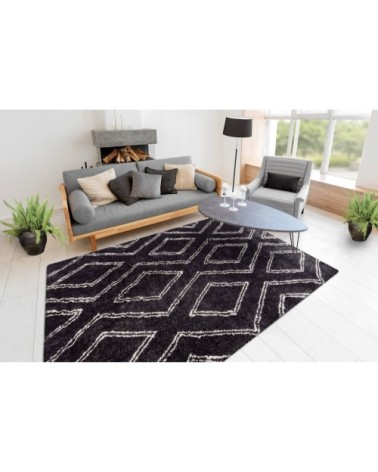 Tapis en polyester anthracite 120x170