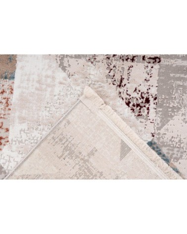 Tapis en polyester gris et rose saumon 200x300