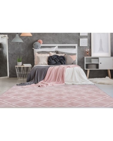 Tapis en polyester rose 120x170