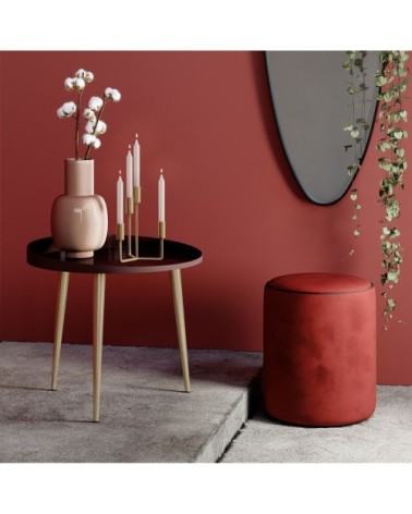 Bout de canapé émaillé bordeaux