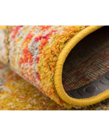 Tapis salon vintage en laine artificielle jaune 200X290