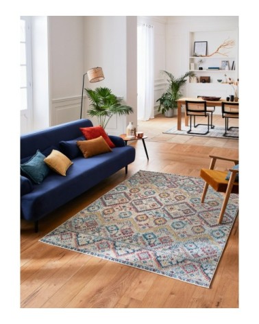 Tapis salon marin en laine artificielle multicolore 200X290