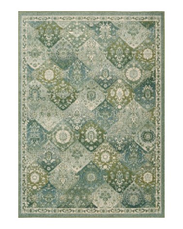 Tapis salon moderne en laine artificielle vert 160X230