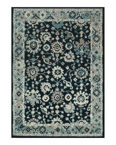 Tapis salon vintage en laine artificielle bleu 160X230