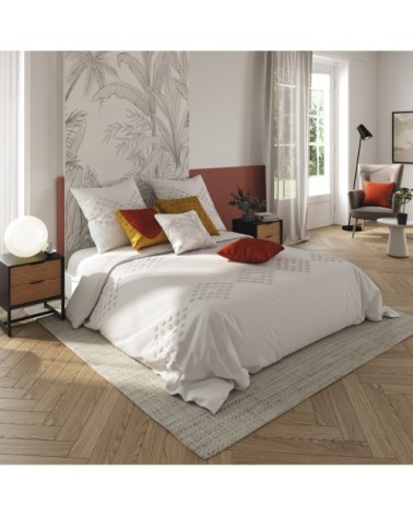 Parure de lit en coton lavé ivoire 220 x 240