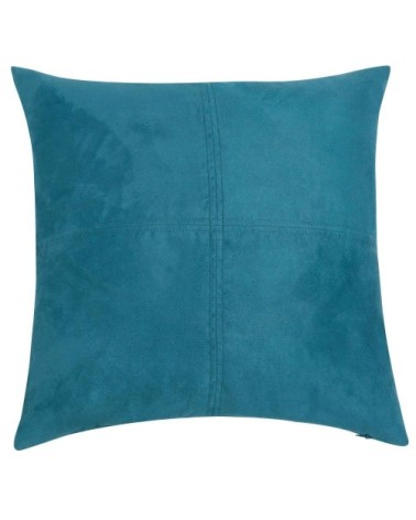 Coussin en suédine bleu de saxe 40x40, OEKO-TEX®