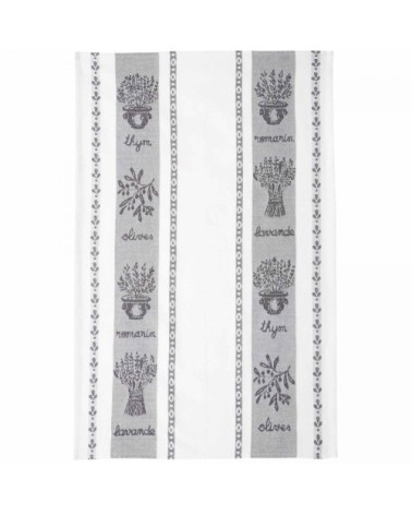 Torchon en coton noir 50x75