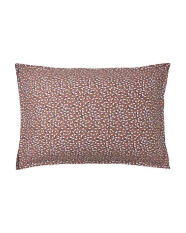 Taie d'oreiller imprimée en coton bleu 50x75