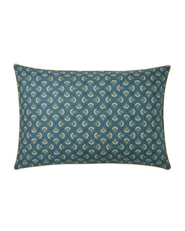 Taie d'oreiller imprimée en percale de coton émeraude 50x75