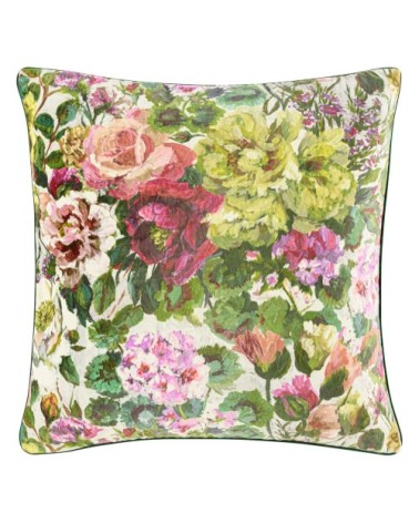 Taie d'oreiller imprimée en satin de coton multicolore