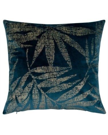 Housse de coussin en velours bleu 40x40