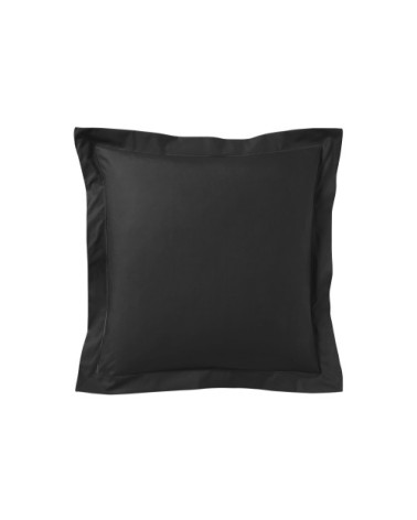 Taie d'oreiller unie en percale de coton gris 64x64