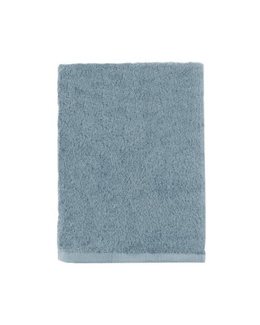 Drap de bain uni en coton bleu Baltique 90x170
