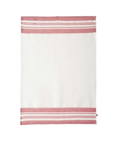 Torchon en lin rouge 50x75