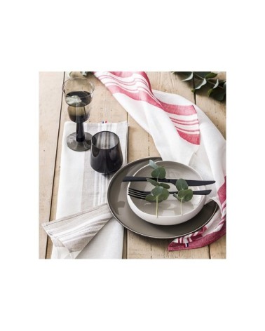 Torchon en lin rouge 50x75