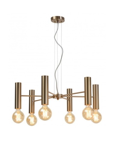 Suspension dorée 6 lumières