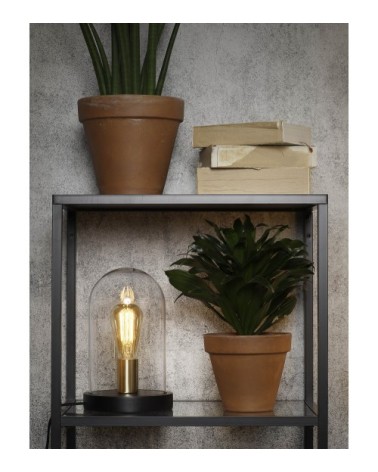 Lampe de table cloche en verre H29cm