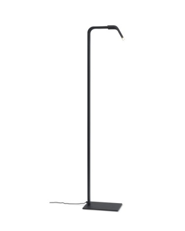 Lampadaire noir H142cm