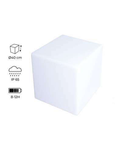 Cube led 40cm  cube décoratif lumineux, 40x40cm, blanc chaud