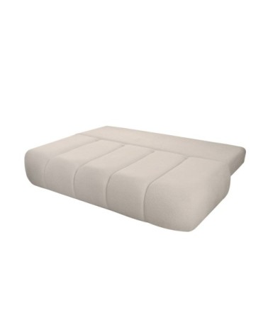 Canapé convertible droit 3 places merry en tissu bouclette beige