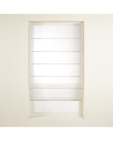 Store bateau 45x220 cm Blanc pur  en Lin