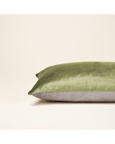 Housse de coussin 28x47 cm Olivine et taupe