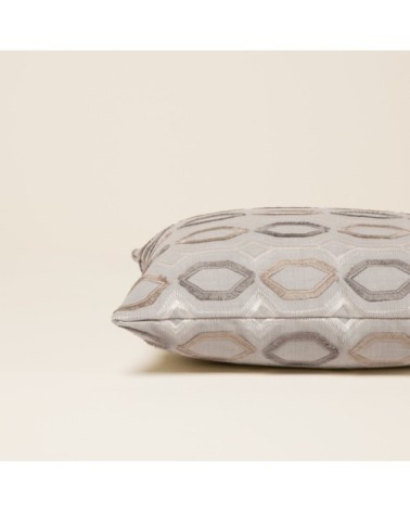 Housse de coussin 40x40 cm Lin et gris