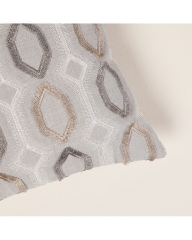 Housse de coussin 40x40 cm Lin et gris