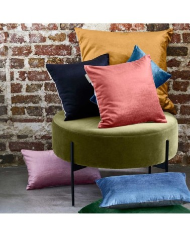 Housse de coussin 50x50 cm Bleu nuit et taupe