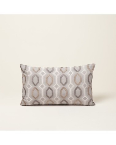 Housse de coussin 28x47 cm Lin et gris