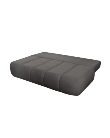 Canapé convertible droit 3 places merry en tissu bouclette gris foncé