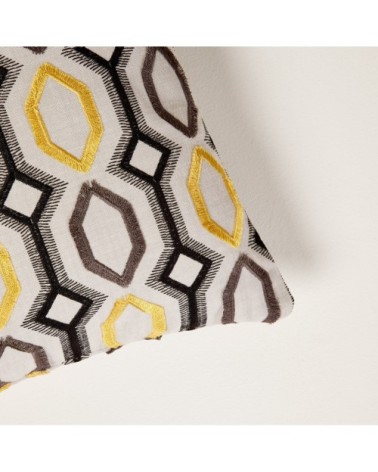 Housse de coussin 28x47 cm Gris et ocre