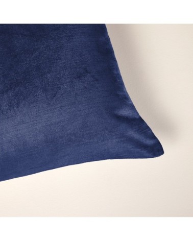 Housse de coussin 28x47 cm Bleu nuit et taupe