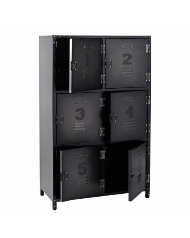 Cabinet de rangement industriel 6 casiers en métal