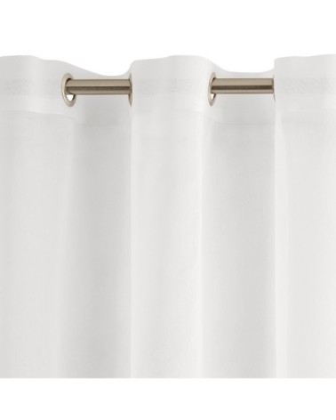 Voilage à oeillets 350x300 cm Blanc