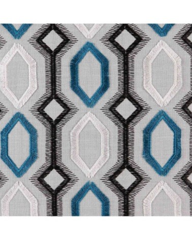 Housse de coussin 40x40 cm Gris et bleu lagon