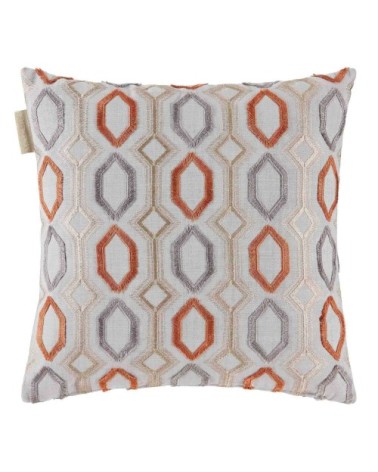 Housse de coussin 40x40 cm Gris et orange brulée